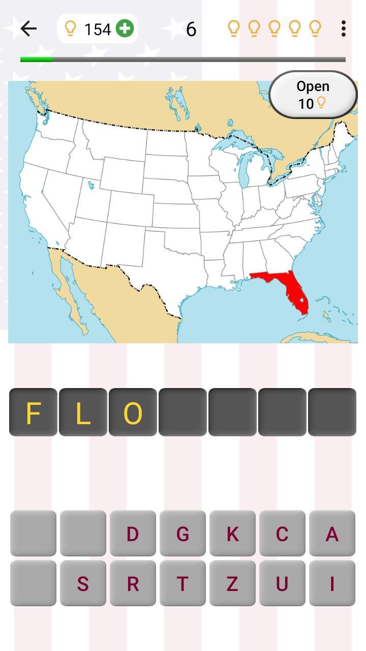 50 US States - American Quiz screenshot image 1_Androidswiki.net