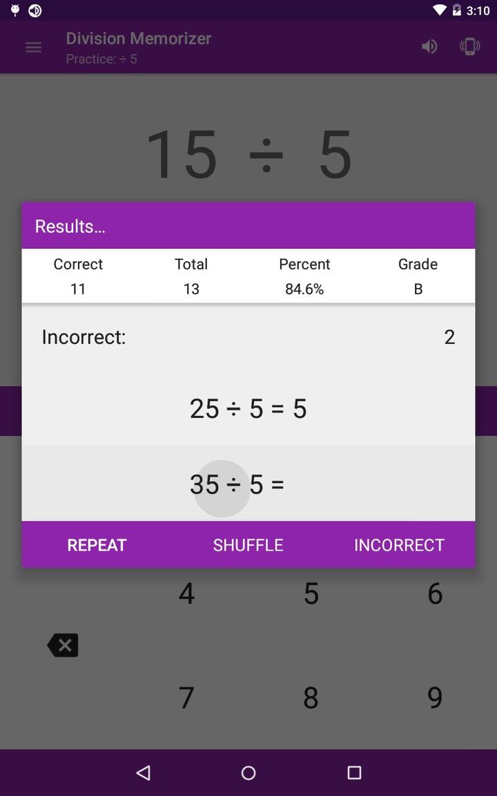 Division Memorizer screenshot image 1_Androidswiki.net
