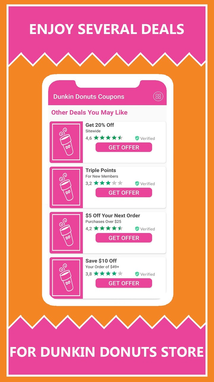 Dunkin Donuts Coupon codes screenshot image 13_Popularmodapk.com