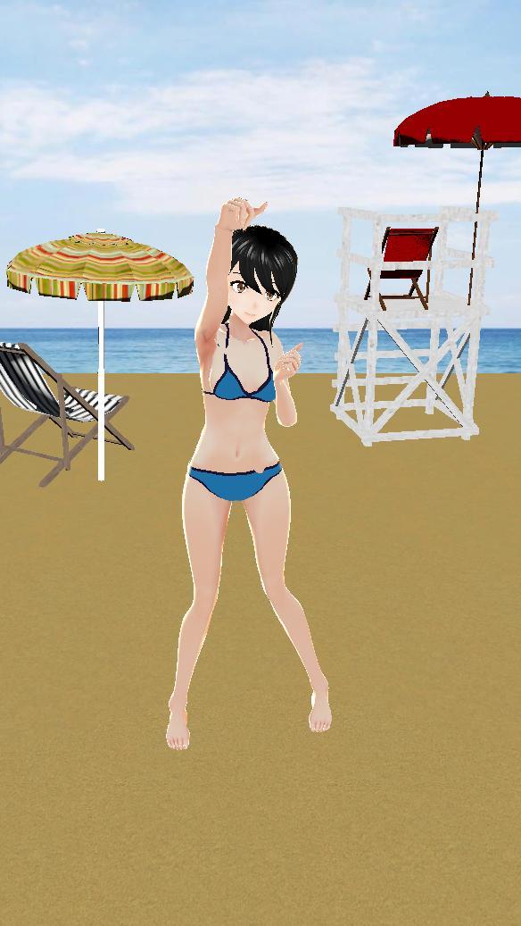 Beach Clicker: cute anime girl screenshot image 3_Androidswiki.net