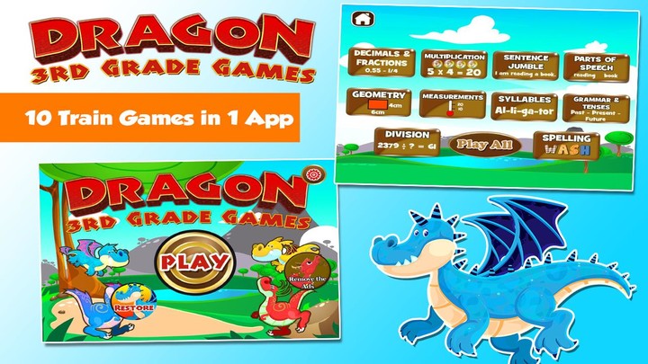 3rd Grade Dragon Kids Games screenshot image 1_Androidswiki.net