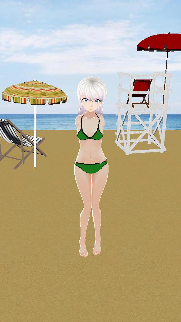 Beach Clicker: cute anime girl screenshot image 2_Androidswiki.net