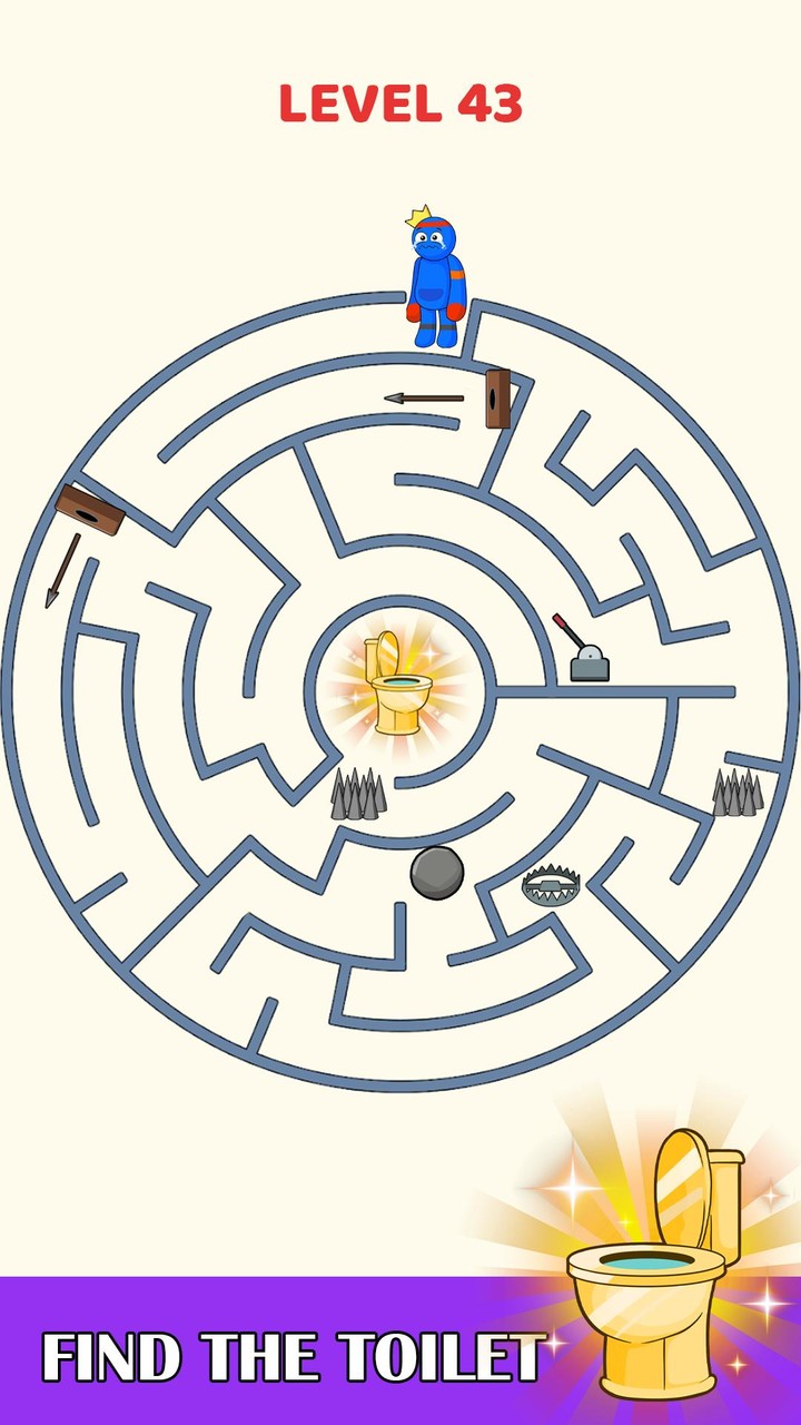 Rainbow Maze Escape Toilet screenshot image 1_Androidswiki.net