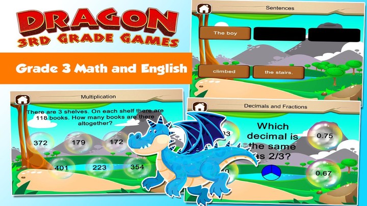 3rd Grade Dragon Kids Games screenshot image 2_Androidswiki.net