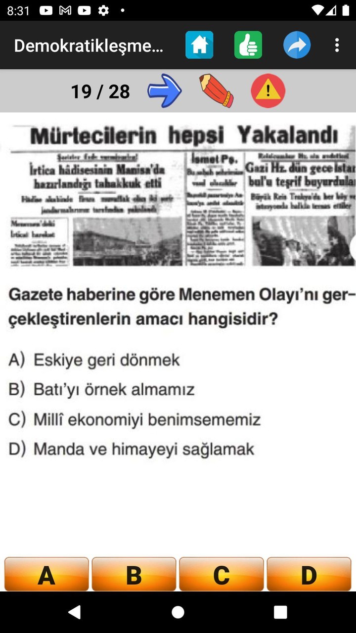 8. Sınıf İnkılap Tarihi Lgs te screenshot image 4_Androidswiki.net