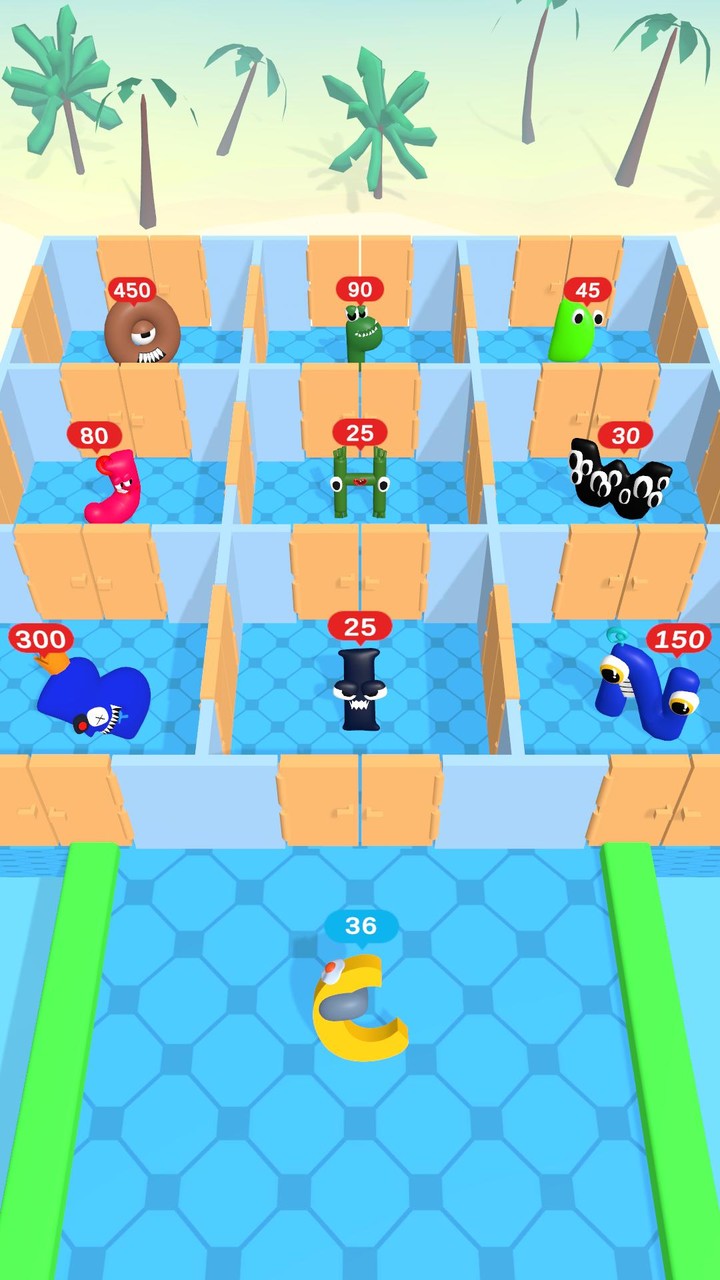 Merge alphabet run - Maze room screenshot image 5_Androidswiki.net