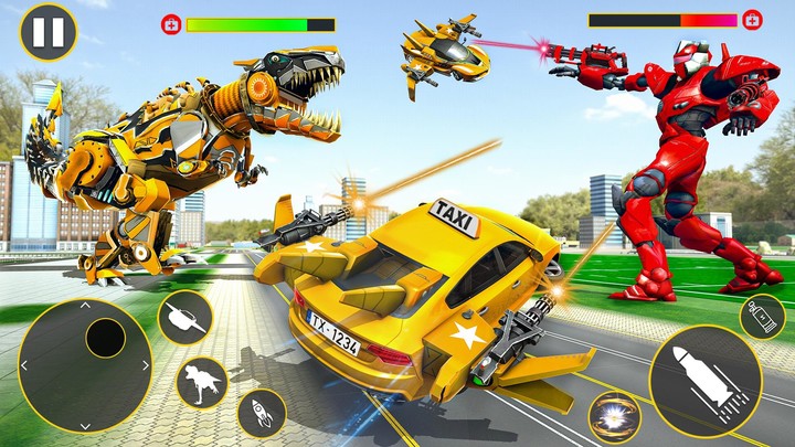 Flying Taxi Robot Transform 3D screenshot image 2_Popularmodapk.com