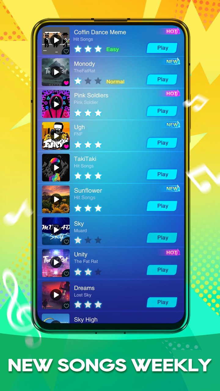 Piano Music Heart: Pop Tiles screenshot image 3_Androidswiki.net