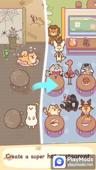 Idle Cat Restaurant<span>(Unlimited Money)</span> screenshot image 4_Androidswiki.net