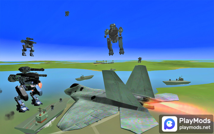F22 vs Robots - Air Shooting<span>(Unlock all levels)</span> screenshot image 2_Popularmodapk.com