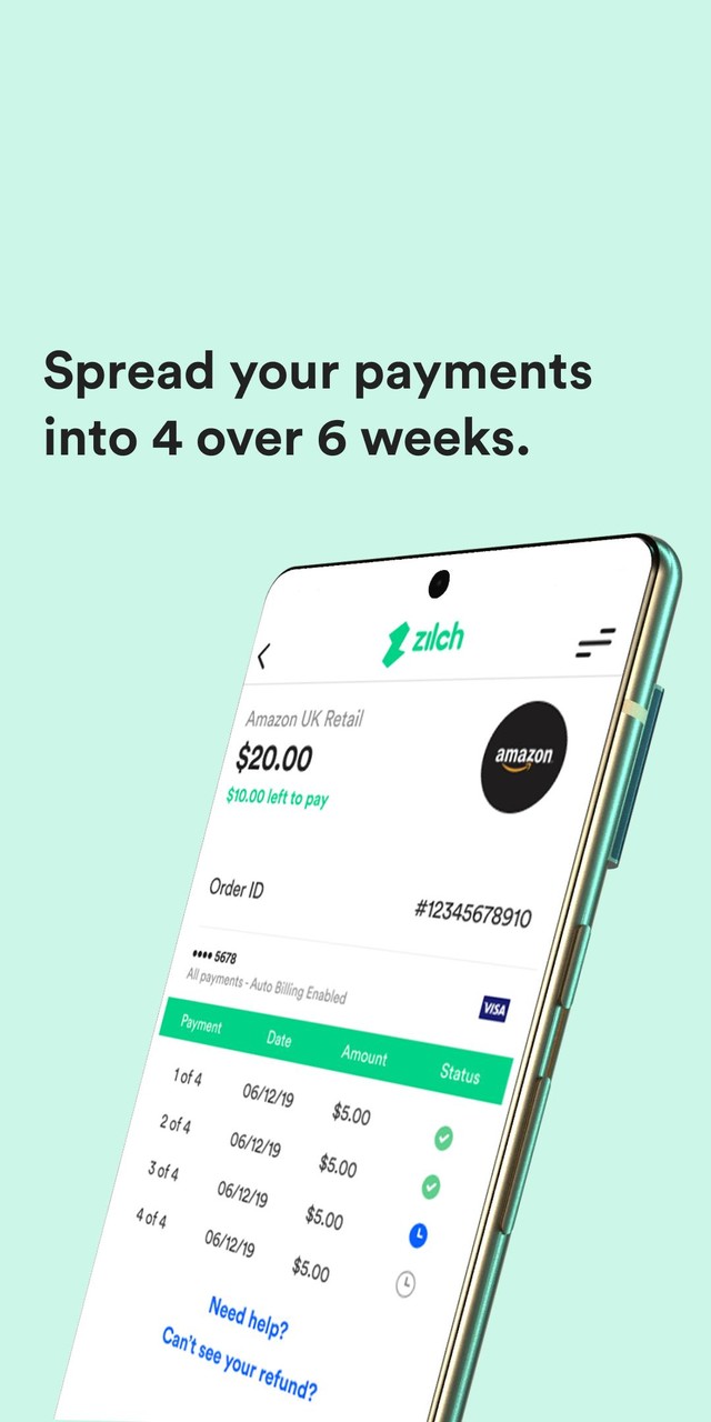 Zilch - Pay over time anywhere screenshot image 20_Androidswiki.net