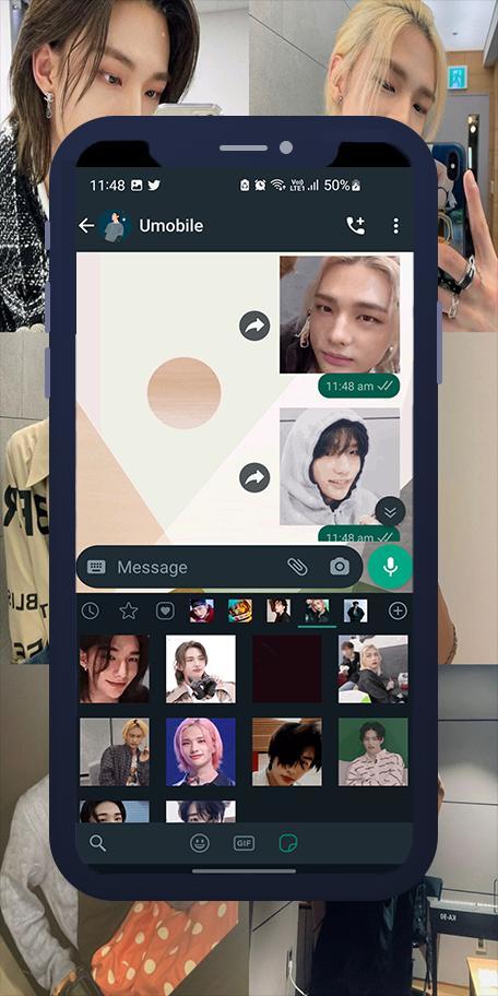 Hyunjin SKZ Animated WASticker screenshot image 5_Popularmodapk.com