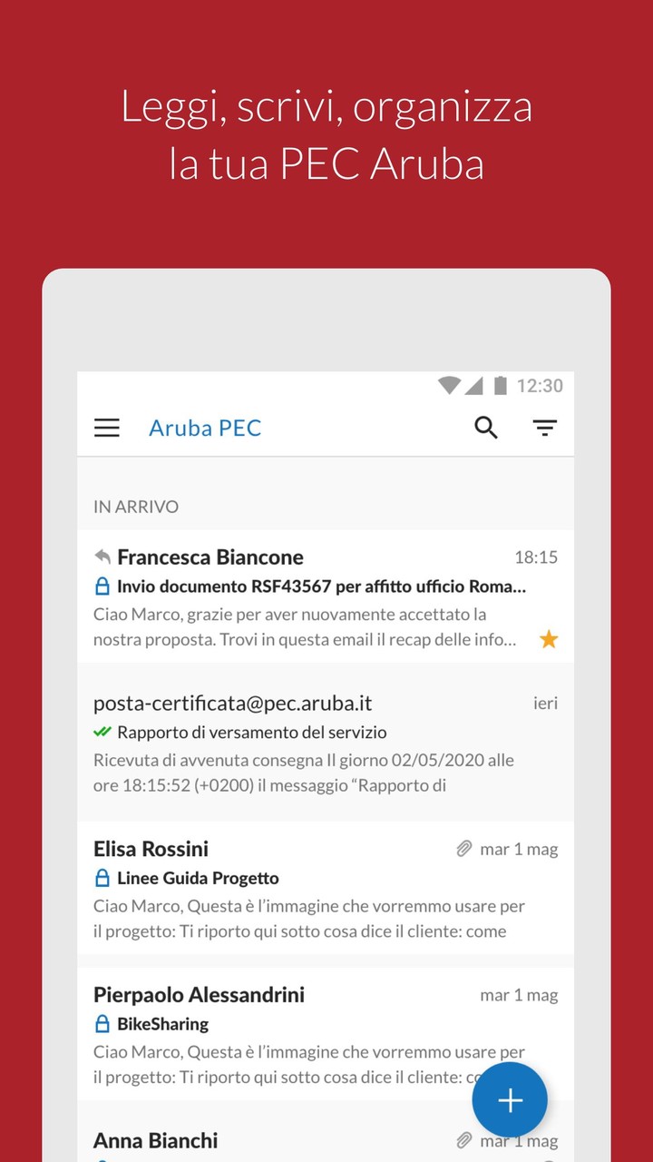 Aruba PEC screenshot image 1_Androidswiki.net