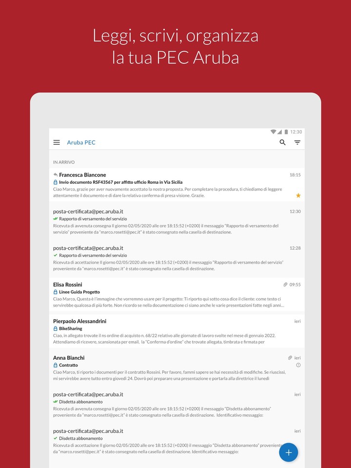Aruba PEC screenshot image 4_Androidswiki.net