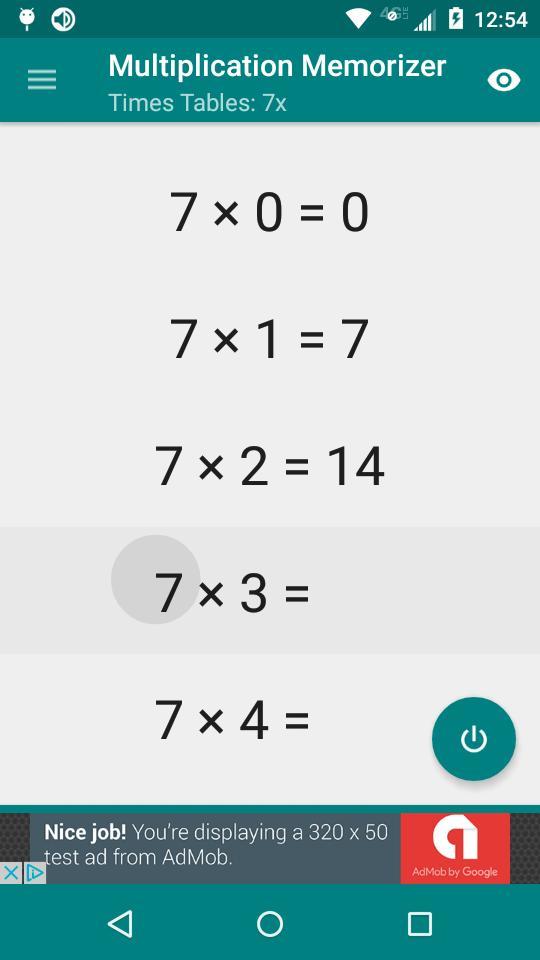 Multiplication Memorizer screenshot image 3_Androidswiki.net