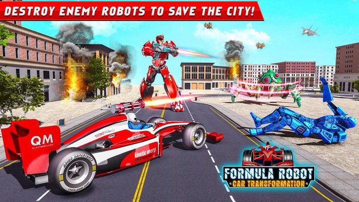Flying Formula Car Robot Game screenshot image 1_Androidswiki.net