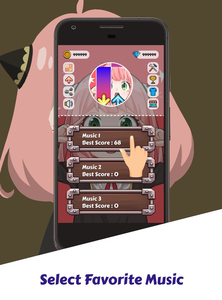 Spy X Family Game Piano Tiles screenshot image 1_Popularmodapk.com