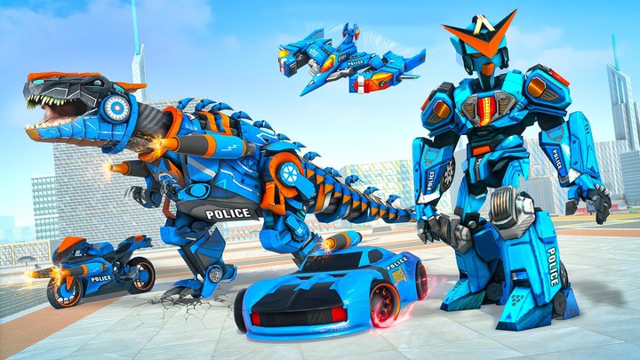 Police Robot Car: Dino robots screenshot image 4_Androidswiki.net