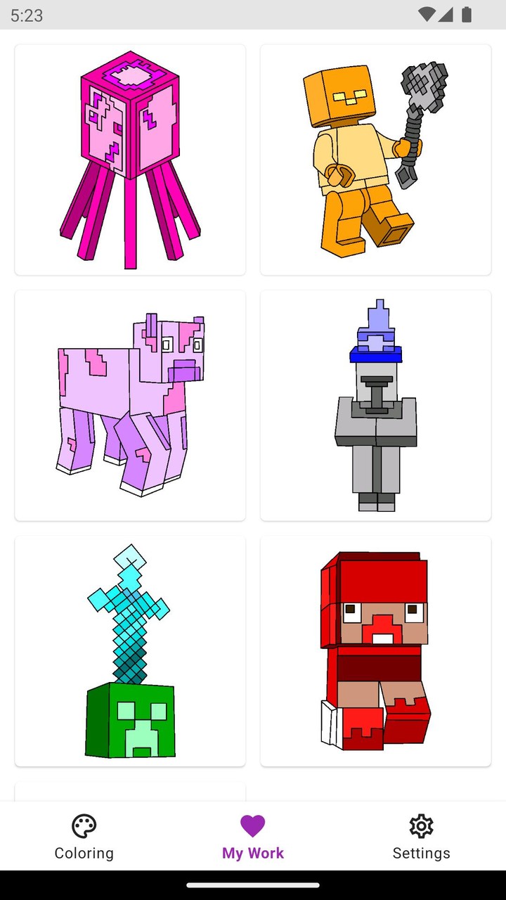 Coloring Pages for Minecraft screenshot image 1_Androidswiki.net