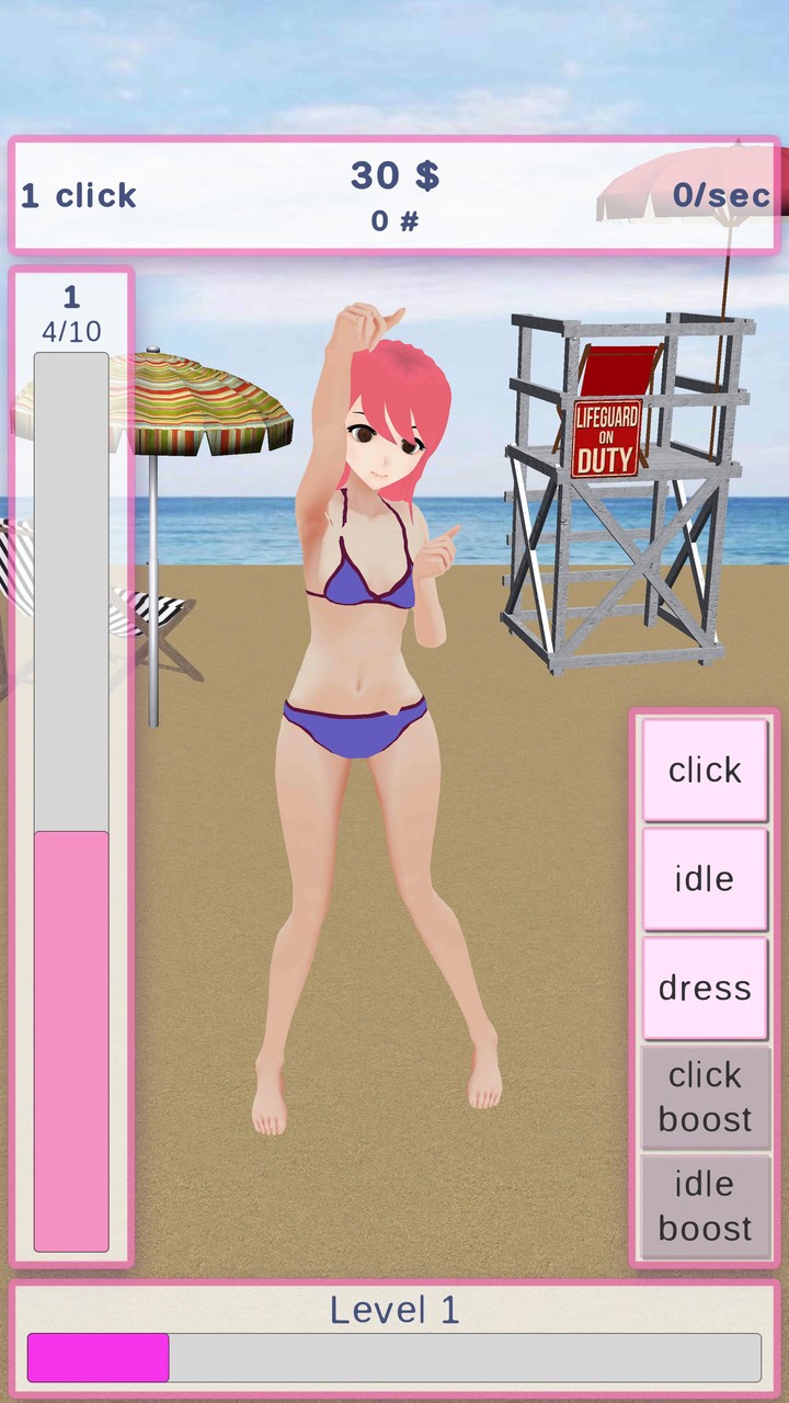 Beach Clicker: cute anime girl screenshot image 5_Androidswiki.net