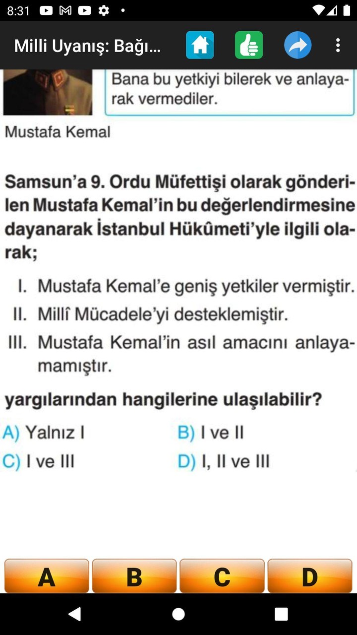 8. Sınıf İnkılap Tarihi Lgs te screenshot image 3_Androidswiki.net