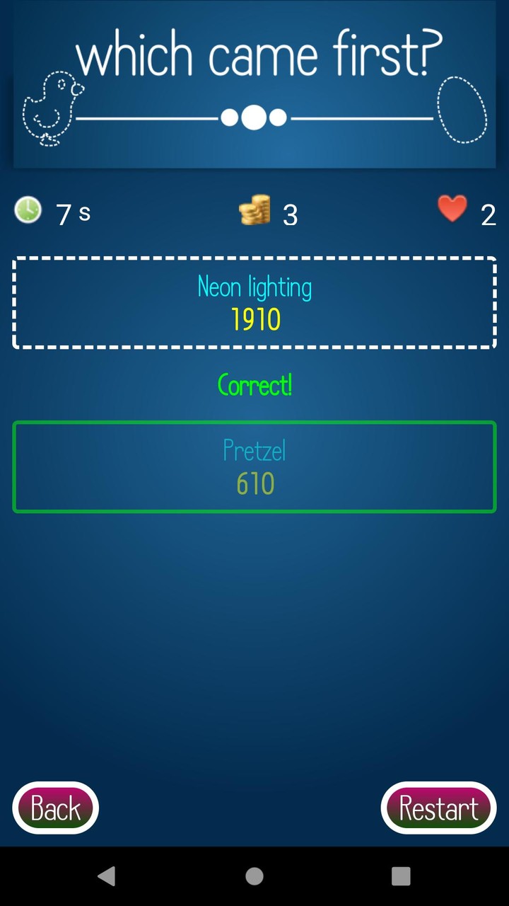 Trivia - Which Came First? screenshot image 5_Androidswiki.net
