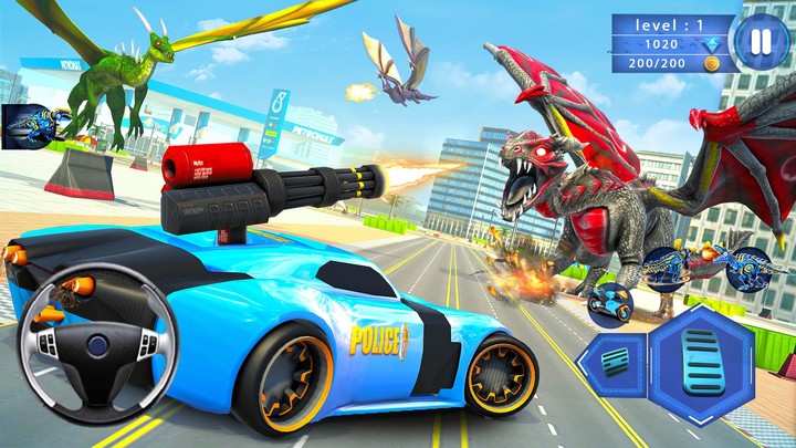 Police Robot Car: Dino robots screenshot image 1_Androidswiki.net