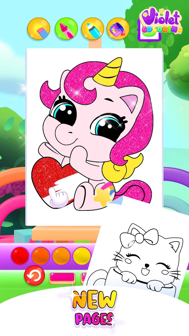 Violet Coloring Book screenshot image 1_Androidswiki.net