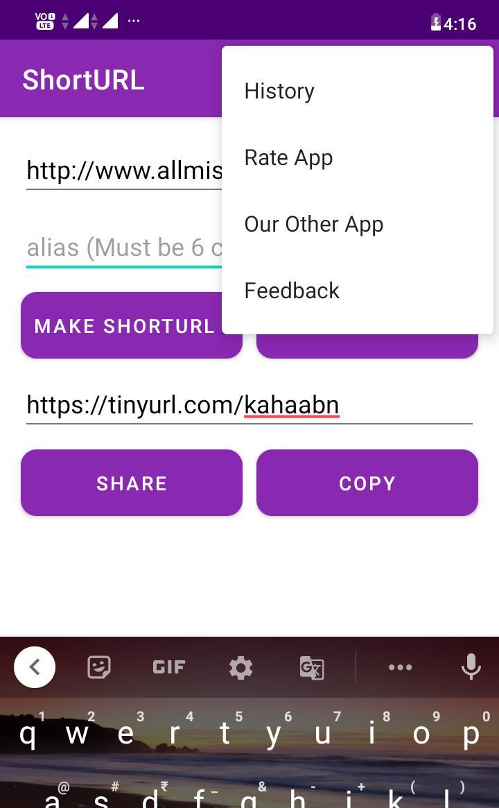 ShortURL- Crate Short URL screenshot image 5_Popularmodapk.com