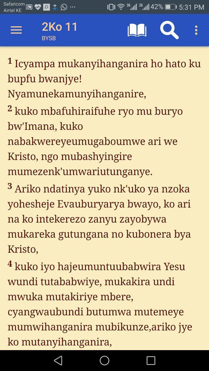 Bibiliya Yera - Kinyarwanda Bible screenshot image 2_Androidswiki.net