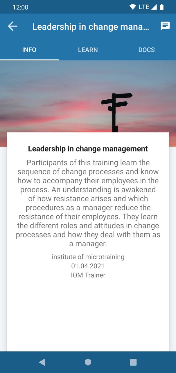 Microtraining  mobile learning screenshot image 2_Androidswiki.net