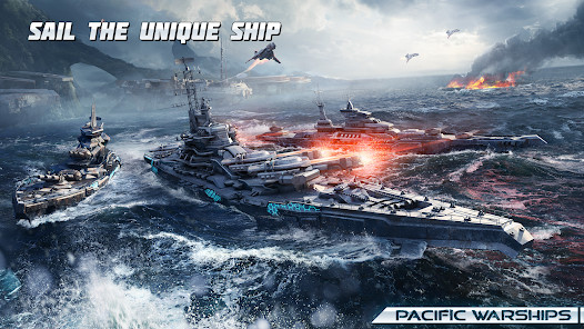 Pacific Warships: Naval PvP<span>(mod bullets)</span> screenshot image 3_Androidswiki.net