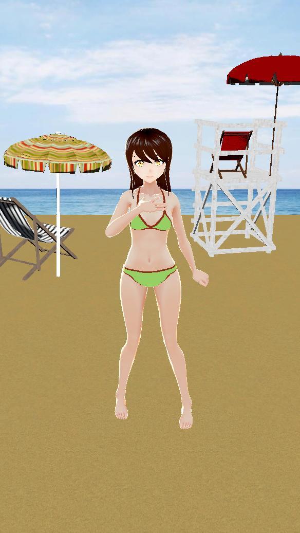 Beach Clicker: cute anime girl screenshot image 1_Androidswiki.net