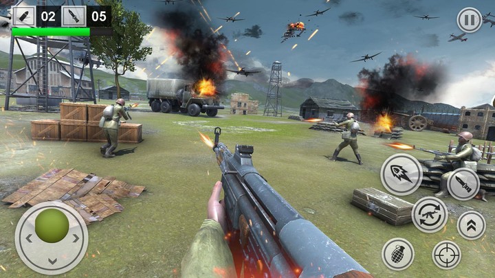 World War 2 fps shooting screenshot image 1_Androidswiki.net